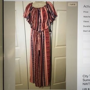 City Triangles Cold Shoulder Maxi Dress Short